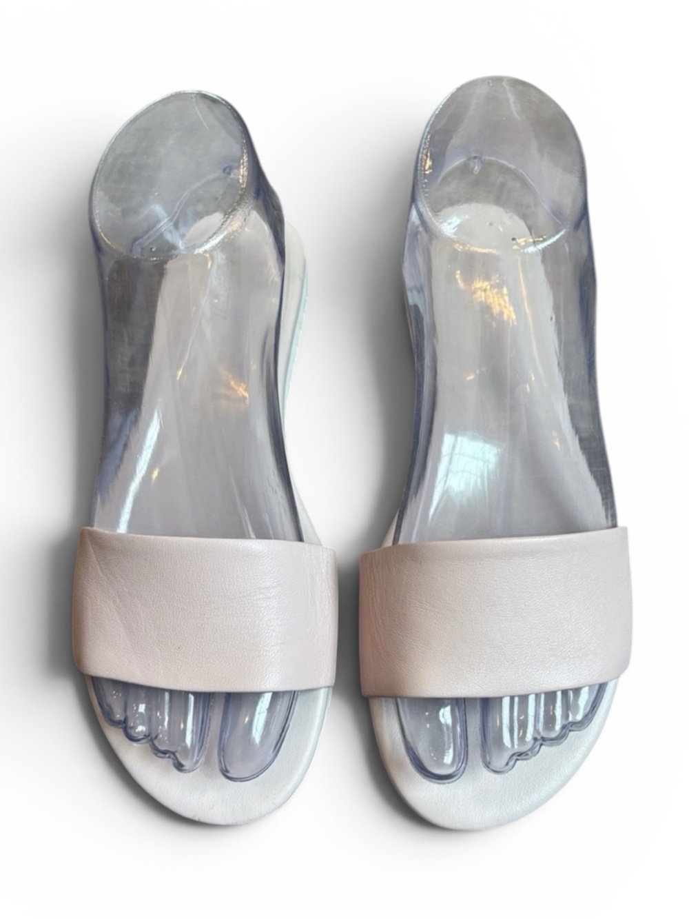 J. Crew Slide Sandals Women’s 8 Pink/Light Lavender Leather Slip On